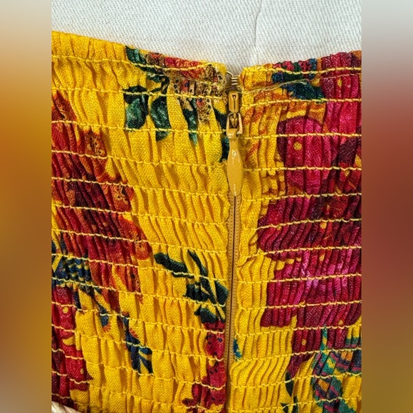 ZIMMERMANN Ginger Strapless Midi Dress Pink & Yellow Floral Midi Dress Size 6 - Picture 10 of 16